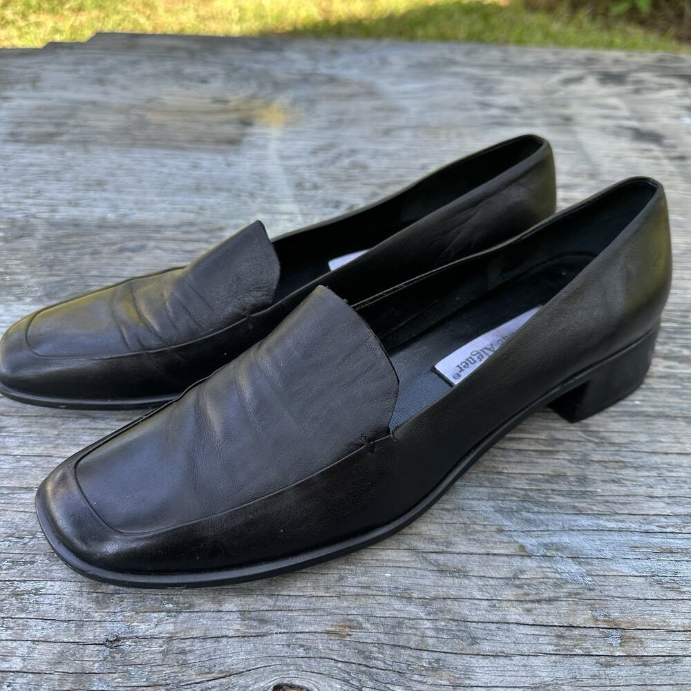 Etienne Aigner Shoes Women’s 8 N Casual Slip On Loafer Black Leather